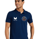 Sports Navy Blue Polo T-shirt front