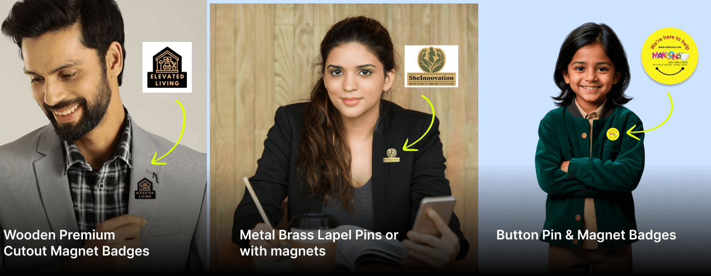 Customize badges, Lapel pins, magnet badges