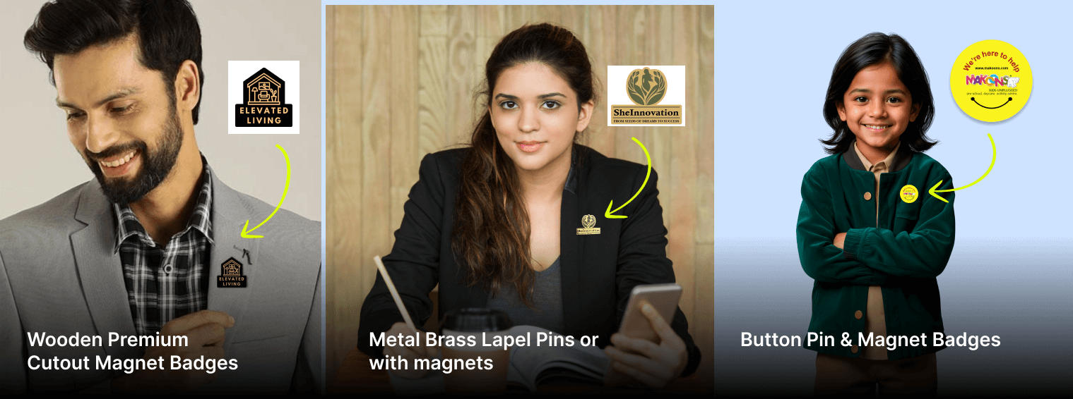 Customize badges, Lapel pins, magnet badges