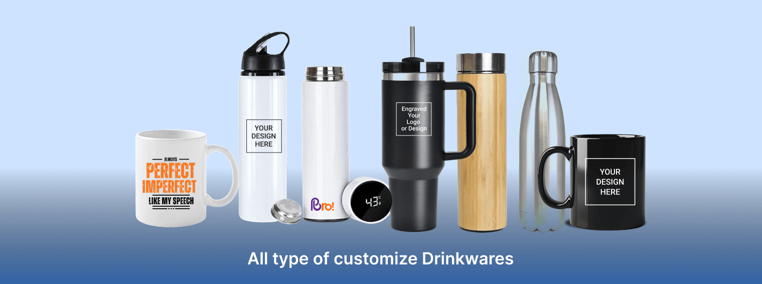 Drinkwares bottles, sippers, tumblers, mugs