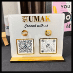 QR code stand two codes