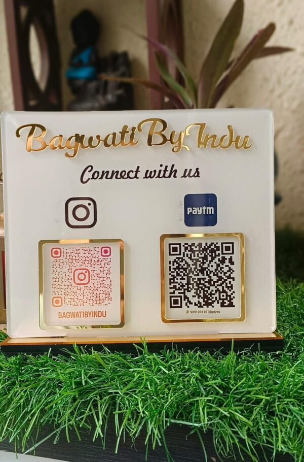 QR code stand 6x5 inch