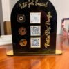 Customize QR code display stand in black