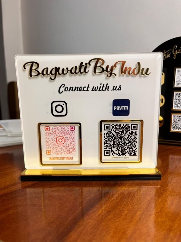 QR code stand 6x5 inch