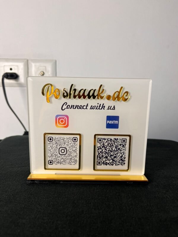 QR code stand 6x5 inch