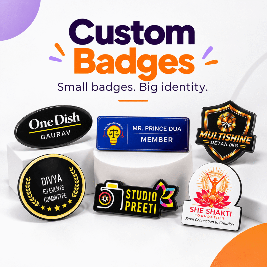 Customize Acrylic MDF Metal Magnetic Badges
